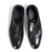 Regent - Schwarze Derby-Schuhe für Herren aus poliertem Leder