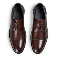 Regent - Herren Derby-Schuhe aus dunkelbraunem, poliertem Leder