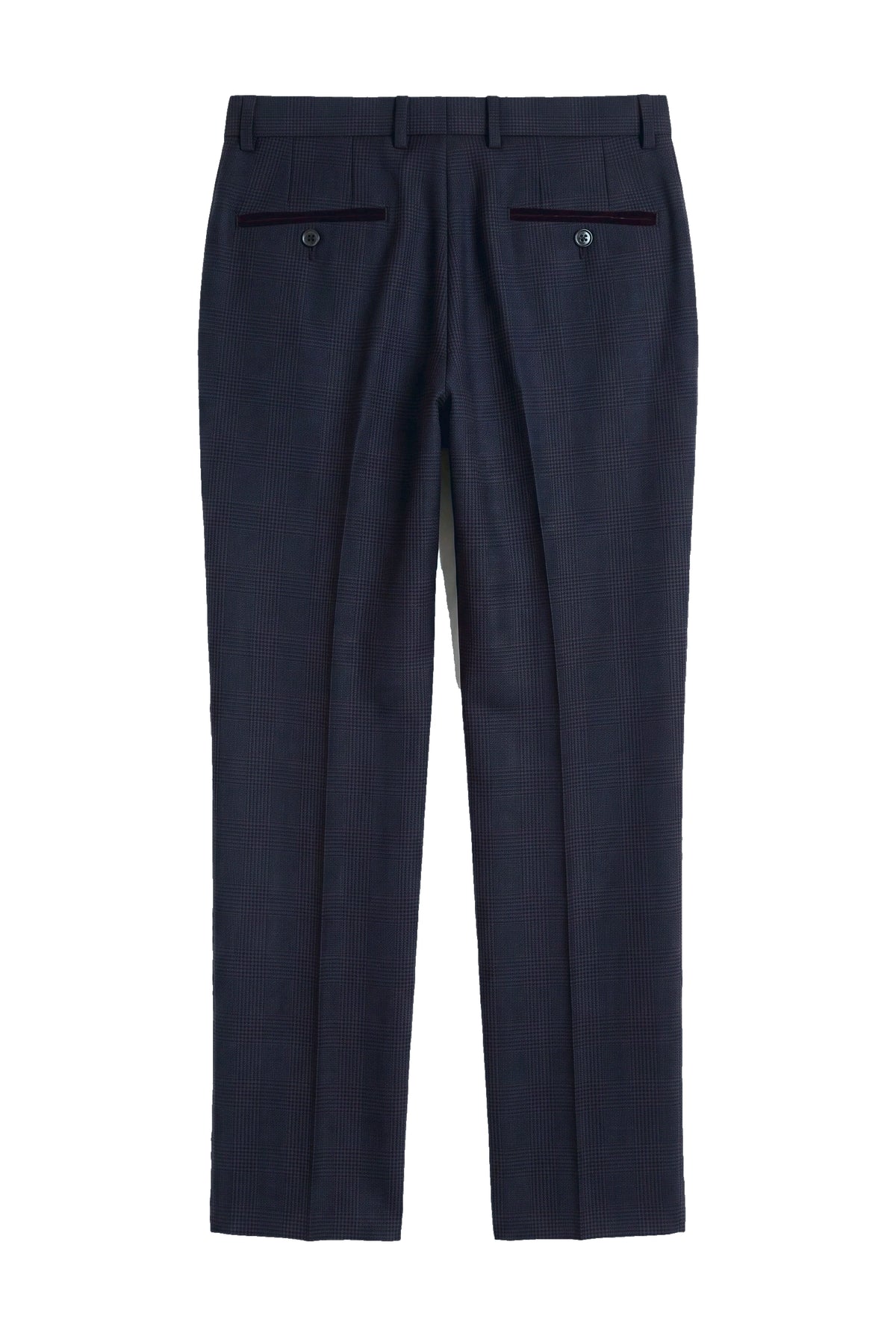 Regent - Herrenhose mit marineblauem Karomuster