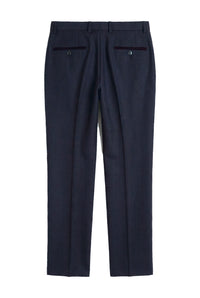 Regent - Herrenhose mit marineblauem Karomuster