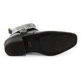 Unisex Real Leather Biker Ankle Boots Rock Punk Grinders Buckle Cowboy Riding