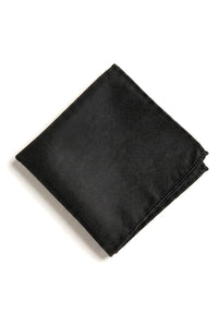 Satin Seide Strukturierte Schwarze Krawatte Geschenkset Einstecktuch Manschettenknöpfe Krawatte Matt Satin