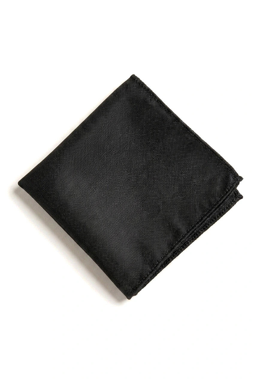 Satin Seide Strukturierte Schwarze Krawatte Geschenkset Einstecktuch Manschettenknöpfe Krawatte Matt Satin