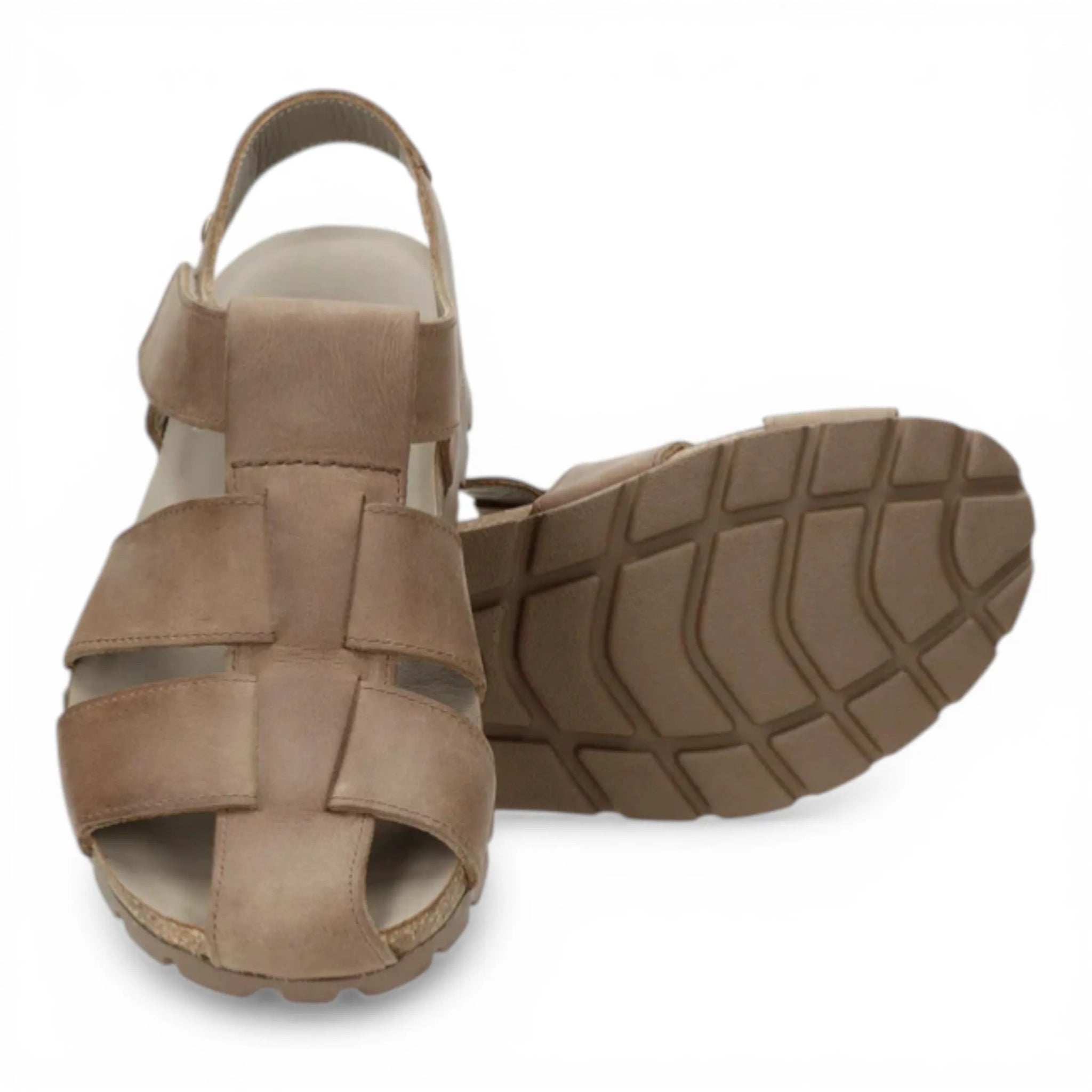 Stanley C8 – Wasserdichte Herren-Sandalen aus taupefarbenem Leder