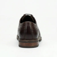 Stokes - Braune Herren-Brogue-Schnürschuhe aus Leder mit Flügelkappe