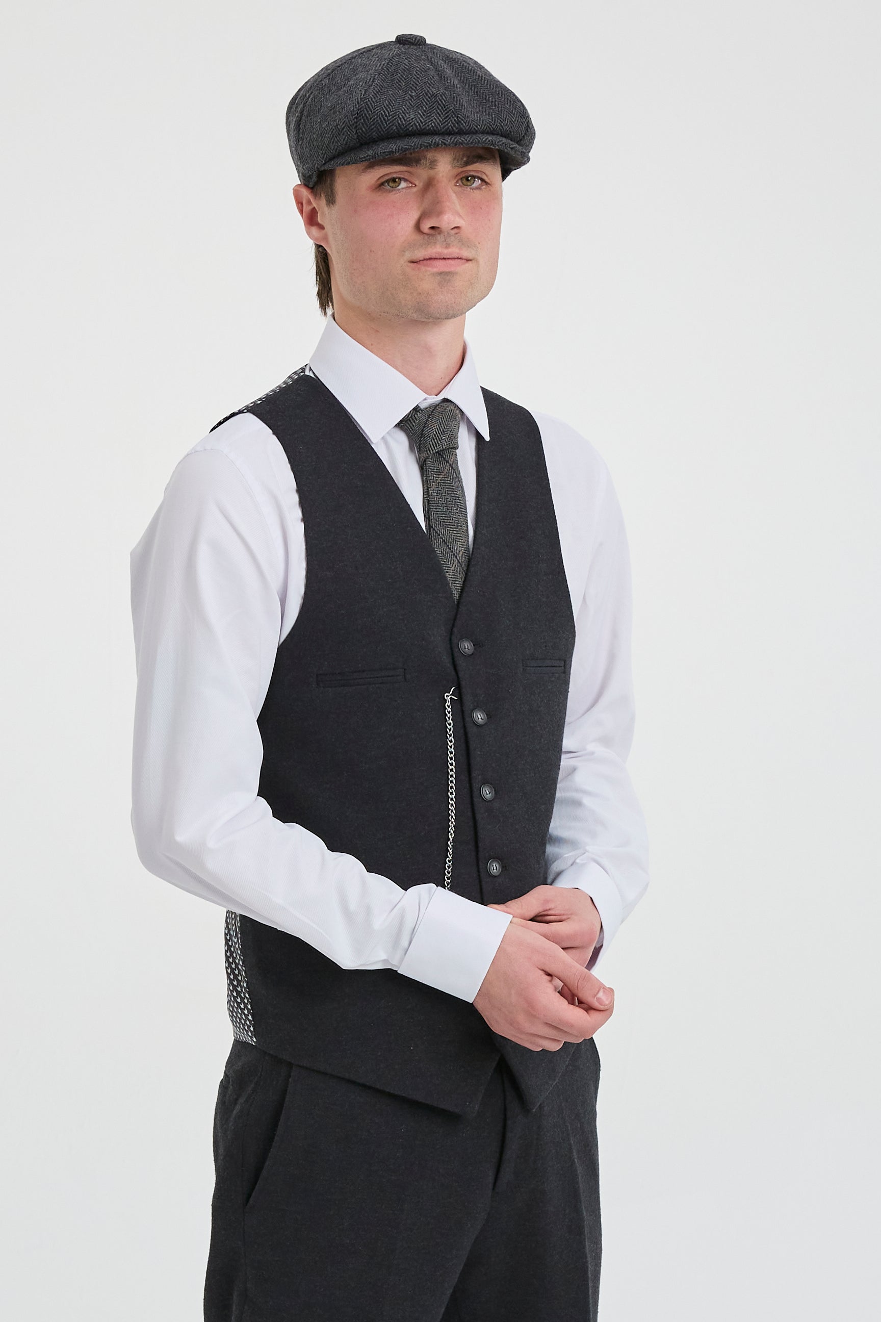 Schwarzer Herrenanzug im Vintage-Stil der 1920er