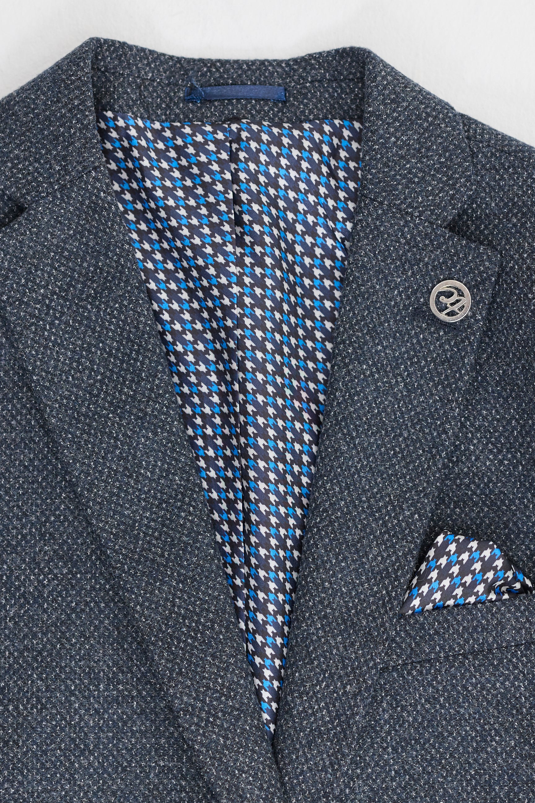 3-teiliger Herrenanzug in Marineblau mit zweireihiger Weste