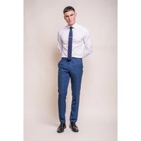 Miami - Men's Blue Crosshatch Trousers