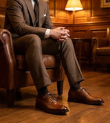 Taylor - Klassische Herren-Derby-Schnürschuhe aus braunem Leder