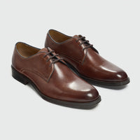 Taylor - Klassische Herren-Derby-Schnürschuhe aus braunem Leder