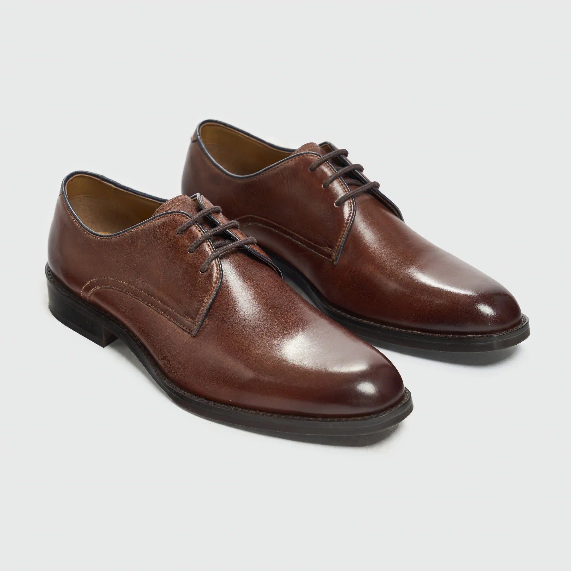 Taylor - Klassische Herren-Derby-Schnürschuhe aus braunem Leder