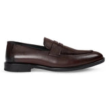 Ted - Braune Herren-Penny-Loafer aus Leder im klassischen Mokassin-Stil