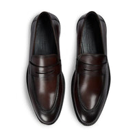 Ted - Braune Herren-Penny-Loafer aus Leder im klassischen Mokassin-Stil
