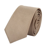 Men's Tie Pocket Sqaure Set Formal Solid Necktie - Bronze