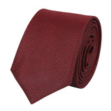 Men's Tie Pocket Sqaure Set Formal Solid Necktie - Wine