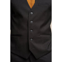 Marco - Men's Classic Black Waistcoat
