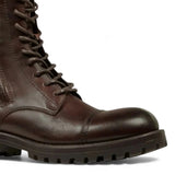Willem – Herren-Militärstiefel aus bordeauxrotem Leder