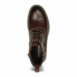 Willem – Herren-Militärstiefel aus bordeauxrotem Leder