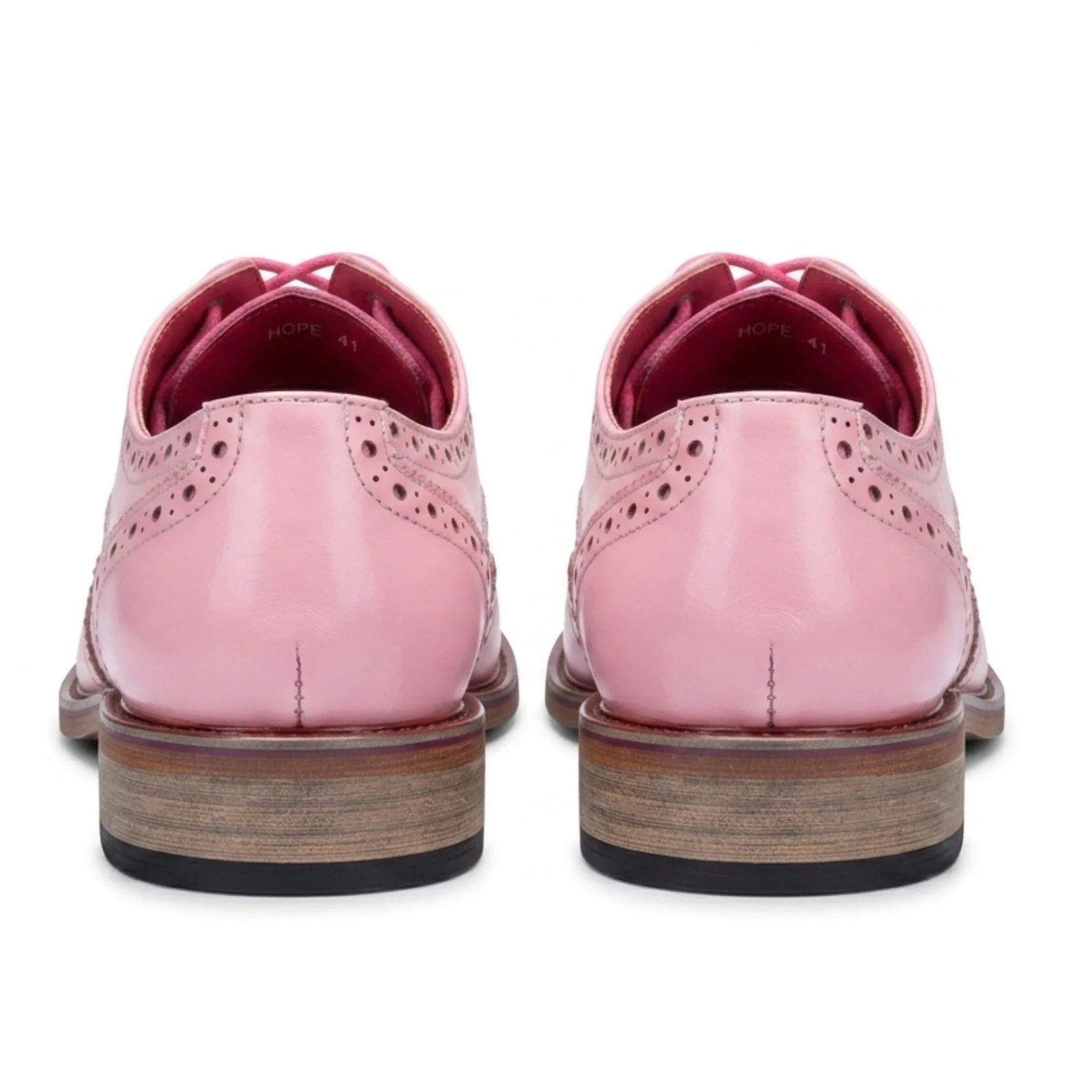 Wolf - Herren-Brogues mit rosa Blumenmuster