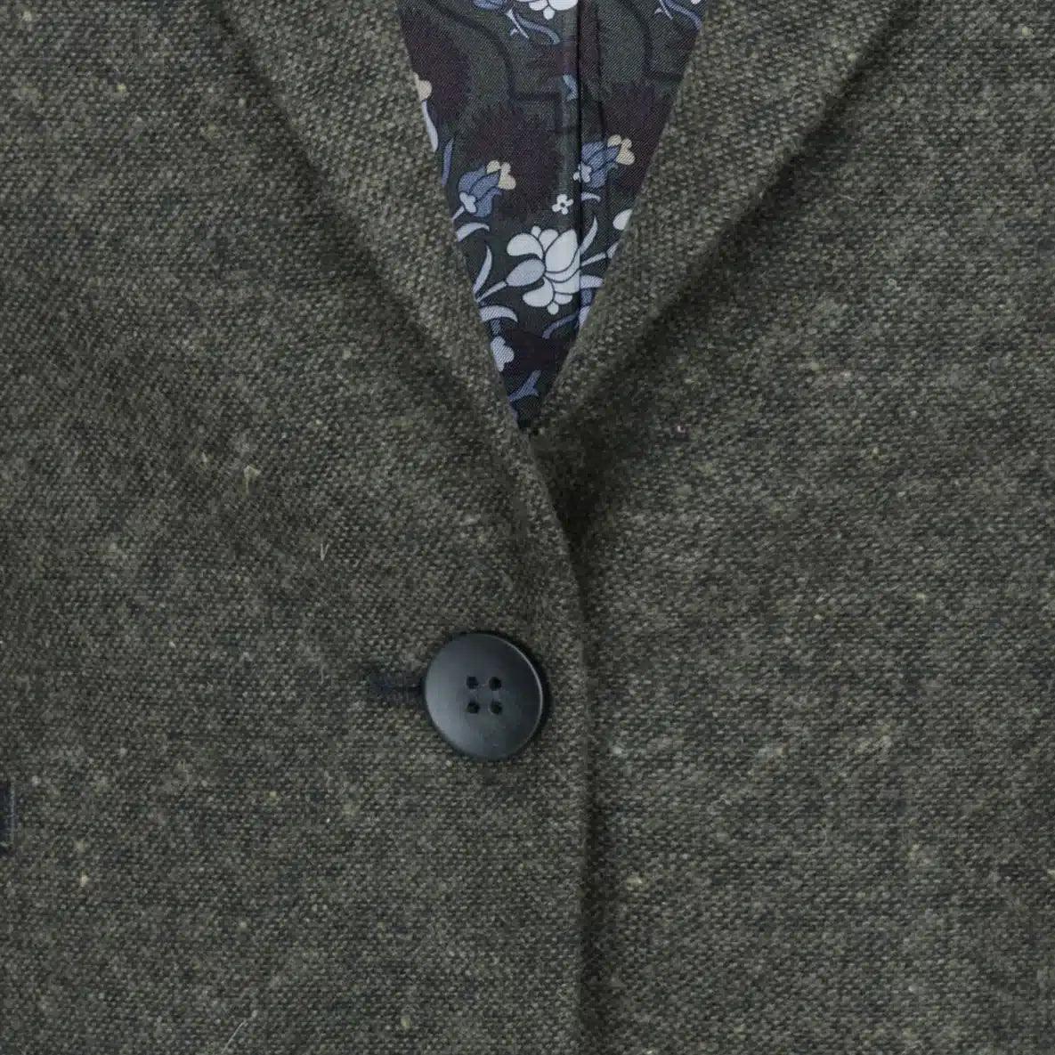 Womens Blazer Suit Wool Tweed Elbow Patch 1920s Vintage Classic Green